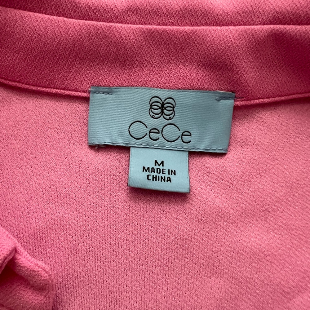 CeCe Pink Puff Sleeve Top - Picture 4 of 7
